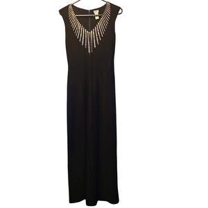 Vintage Cache Y2K black studded maxi dress size medium